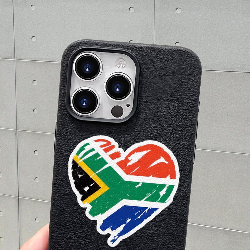 1Pc Ivory White For iPhone 13 Pro Max South African Flavor Heart Phone Case