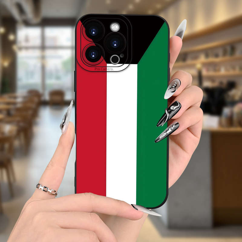 1Pc Black For iPhone XS Max Italian Flag Design Phone Case