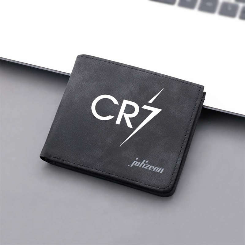 1pc CR7 Pattern Large Capacity Wallet Lightning Print Portable Card Holder Sports Style Artistic