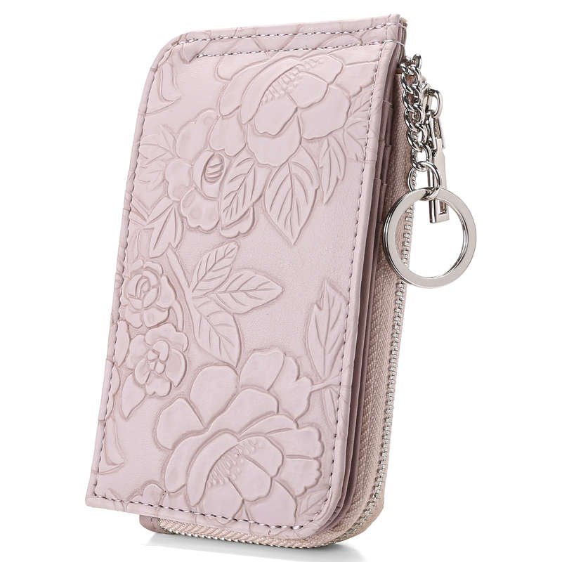 1pc Women'S Creative Honey Girl Wallet with Multiple Card Slots Coin Purse with Key Ring Secure
