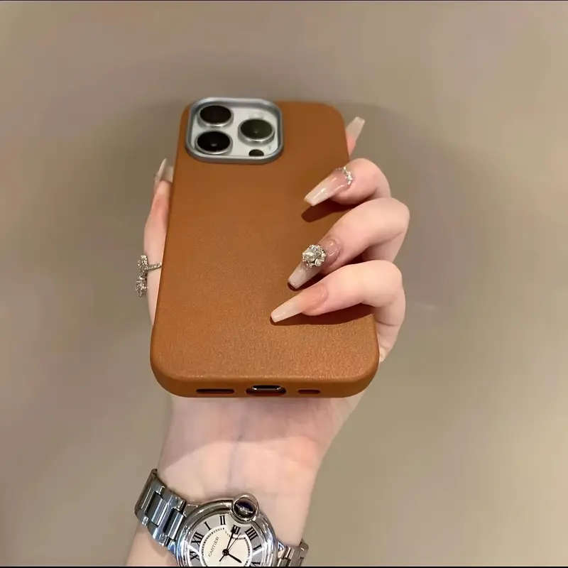 1Pc Brown For iPhone 15 Pro Max Phone Case Phone Cover