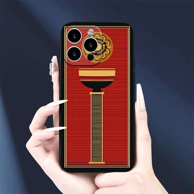 1Pc Black For iPhone 11 African Geometric Style Phone Case