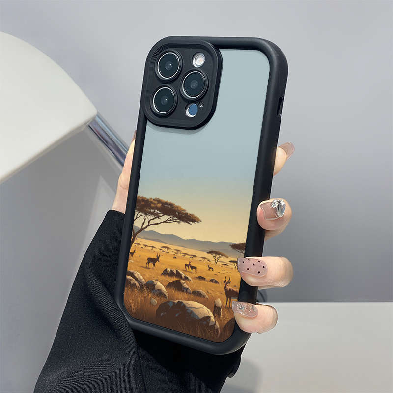 1Pc Mixed Color For iPhone 14 Plus African Savanna Phone Case