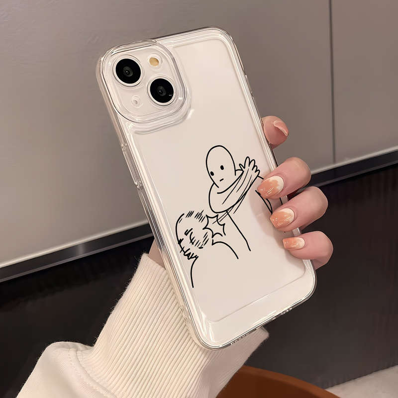 1Pc Transparent For iPhone 15 Plus Phone Case Phone Cover