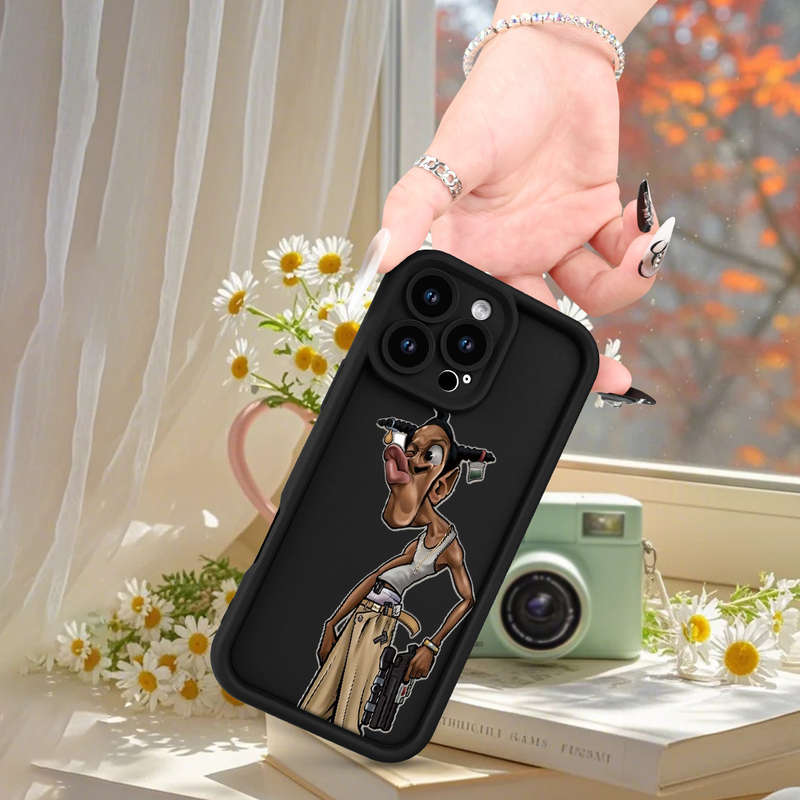 1Pc Black For iPhone XS Max Hip Hop Youth Pattern Phone Case