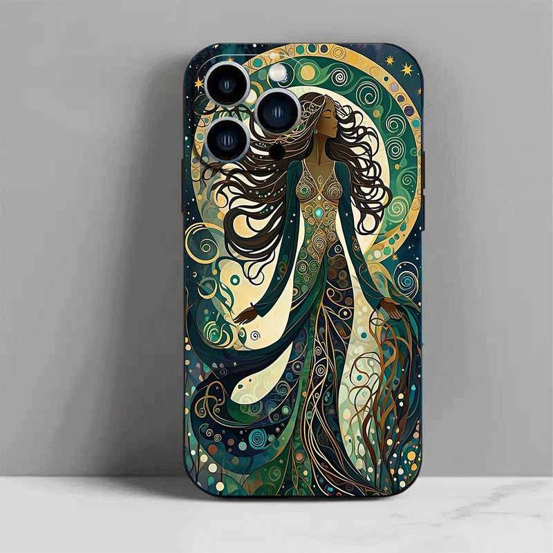 1Pc Black For iPhone 13 African Style Phone Case