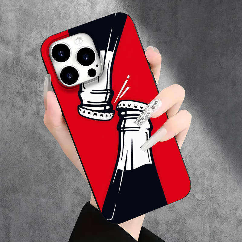 1Pc Black For iPhone 15 Pro Max Cola Drinks Design Phone Case