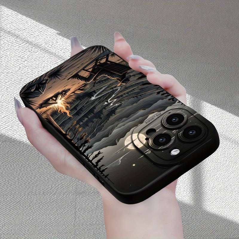 1Pc Black For iPhone 7 Plus 8 Plus Gentleman Fireplace Phone Case
