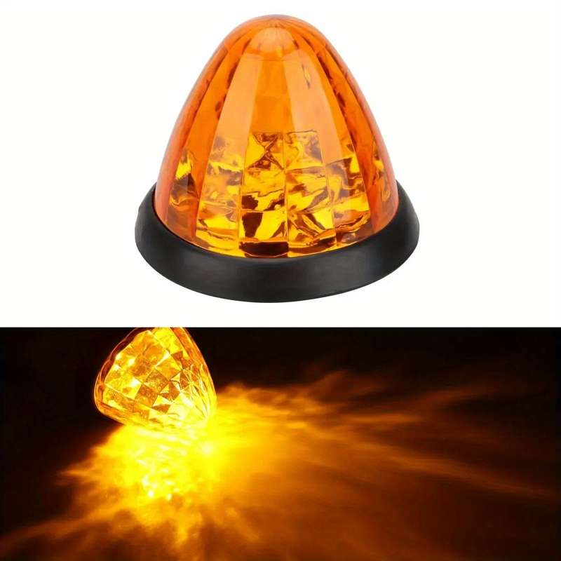 2pcs LED Car Side Dome Lights 12V-24V Universal Indicator Lighting for RV Truck Of