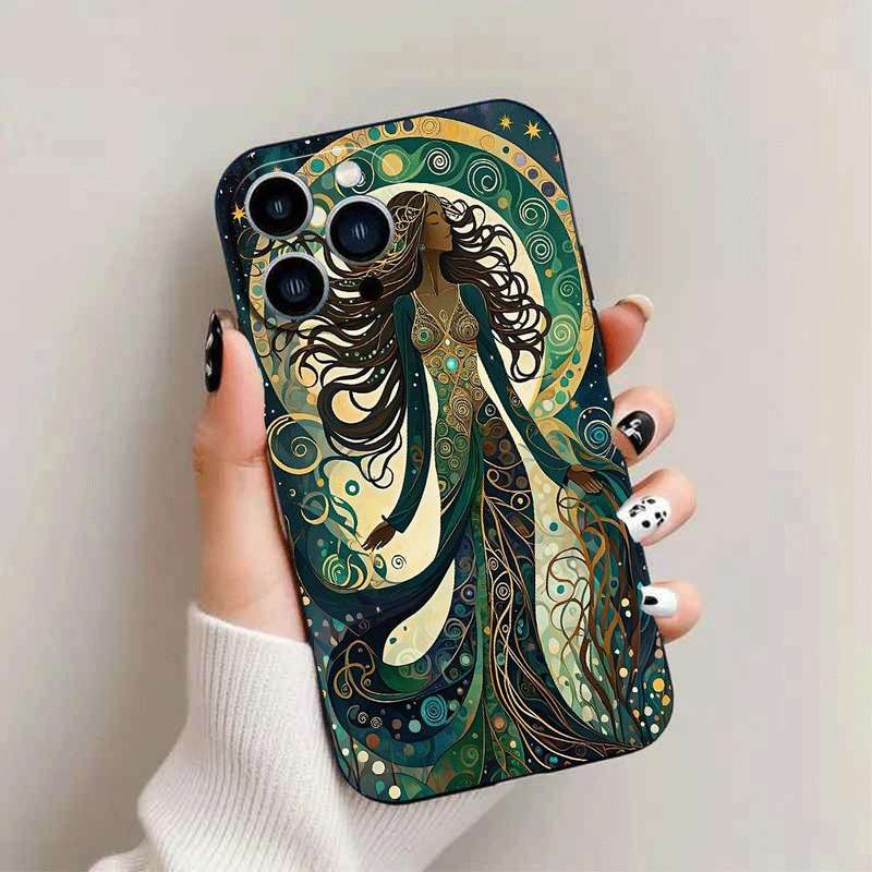 1Pc Black For iPhone 13 African Style Phone Case