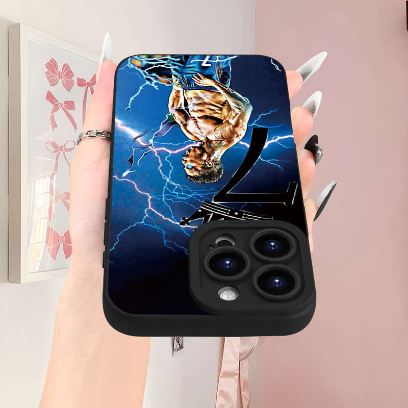 1Pc Black For iPhone 15 Plus Cristiano Ronaldo Design Phone Case