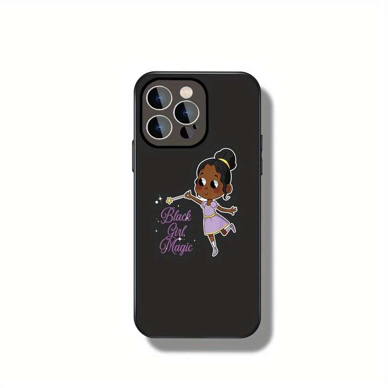 1Pc Black For iPhone 11 Magical Girl Power African Phone Case