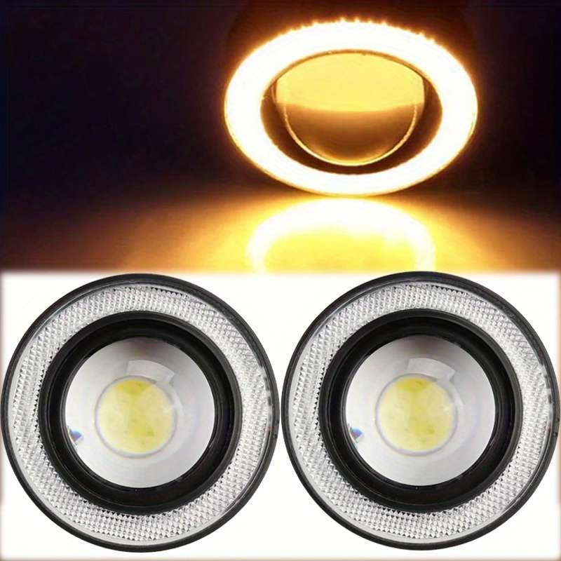 2pcs Yellow Car  Angel Eyes Decorative Lights Personality Beautiful Decorative Light