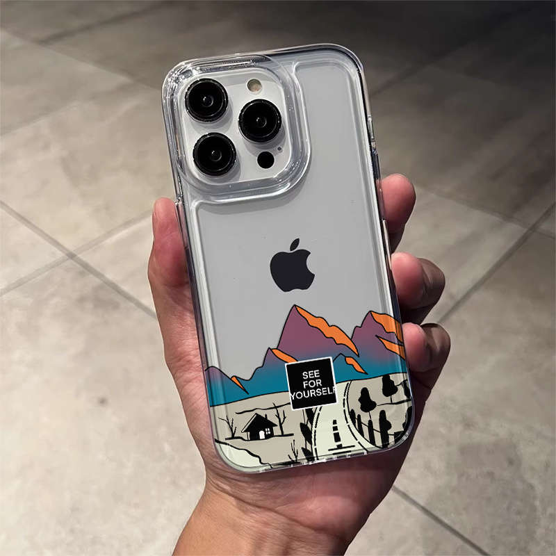 1Pc Transparent For iPhone 12 Phone Case Phone Cover