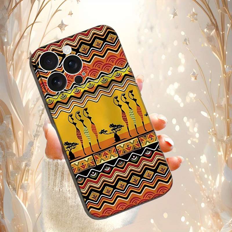 1Pc Black For iPhone X XS Stylish African Phone Case