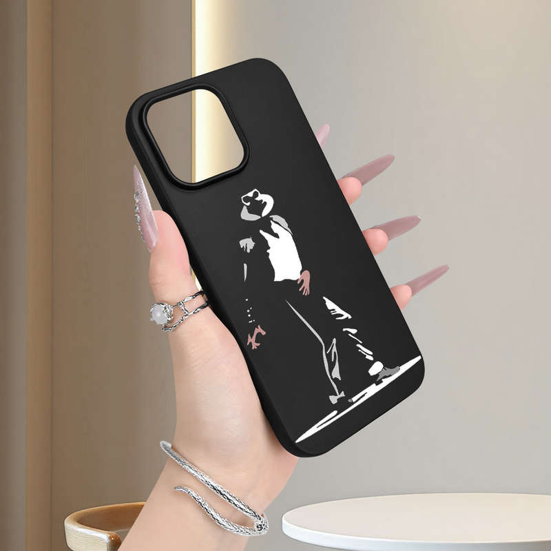 1Pc Black For iPhone XS Jackson Print Phone Case