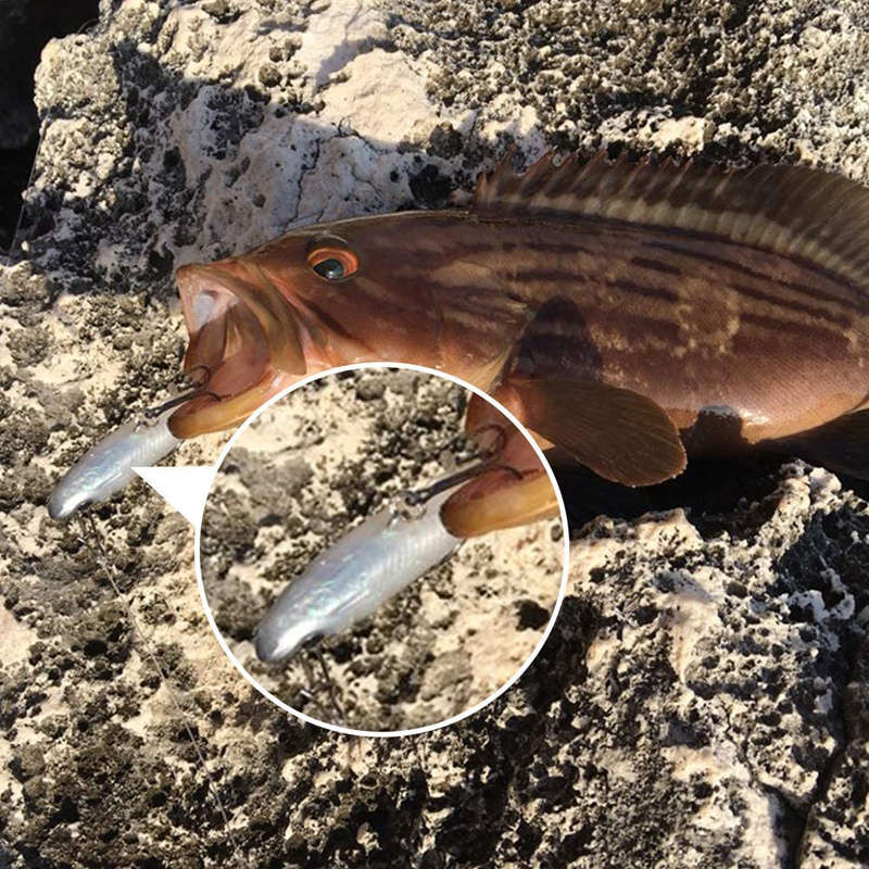 5pcs 8cm Soft Fishing Lure with Cool Hooks Lifelike Artificial Bait for Successful Fishing