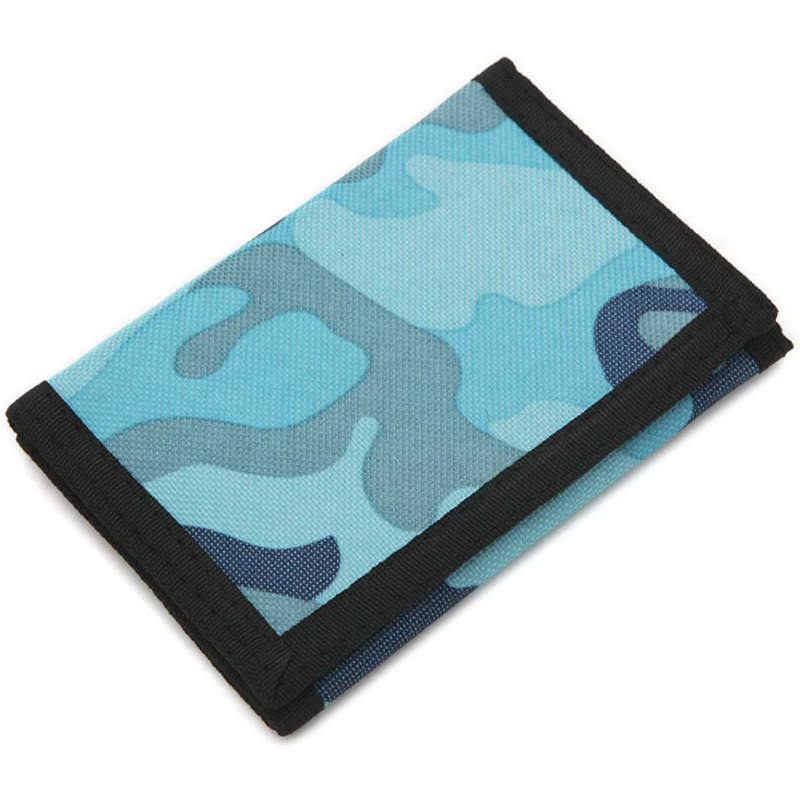 1pc Camouflage Trifold Canvas Coin Purse Wallet For Boys And Girls Birthday Gifts
