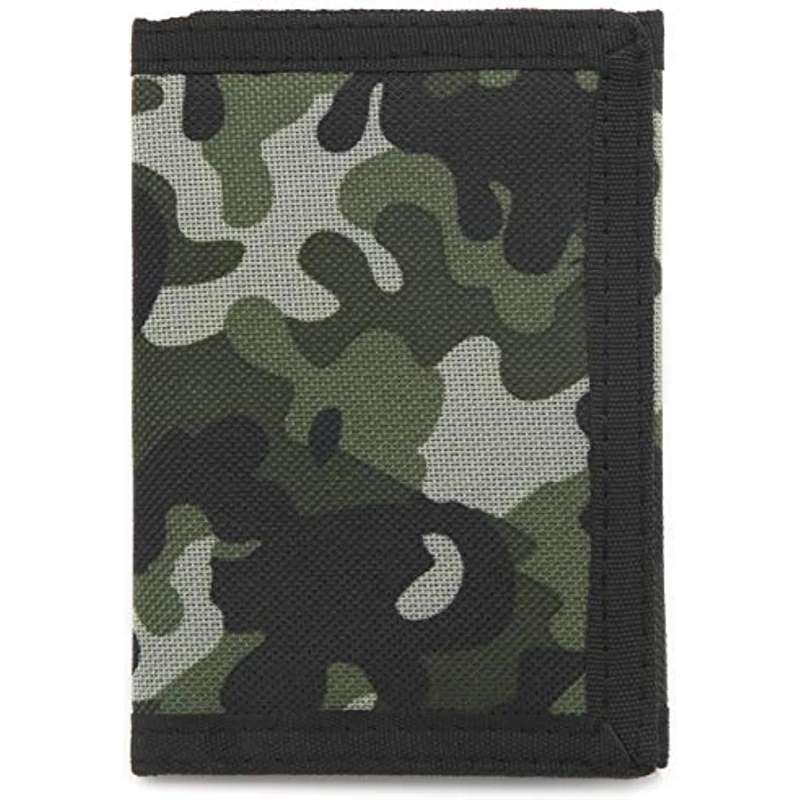 1pc Camouflage Trifold Canvas Coin Purse Wallet For Boys And Girls Birthday Gifts