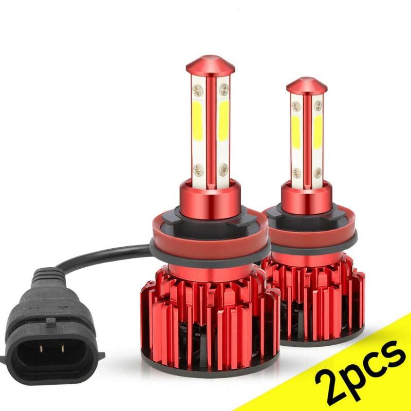 2pcs H11-H8-H9 LED Car Headlights High Beam 6000K White Light Durable Aluminum Al