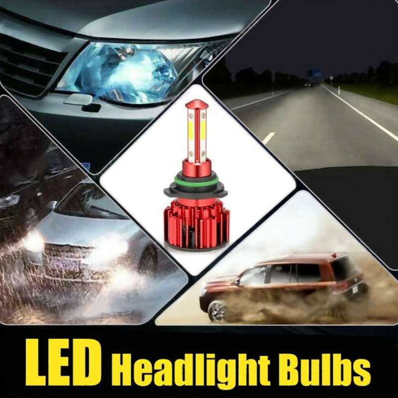 2pcs 9006-HB4 LED Car Headlights High Beam 6000K White Light Durable Aluminum All
