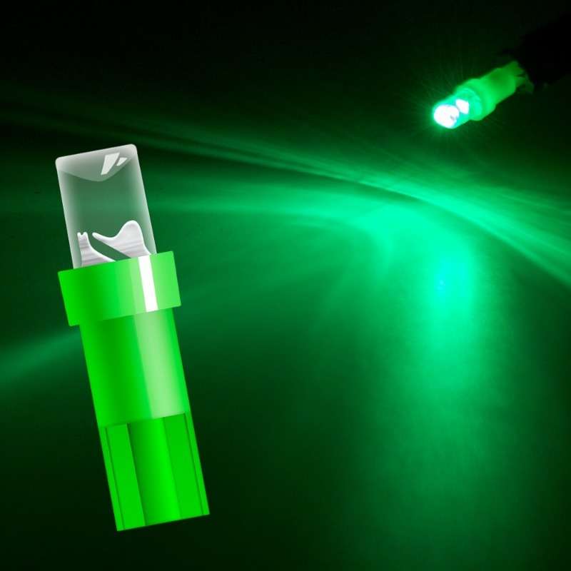 10pcs Green T5 LED Car Dash Dashboard Lights 74 73 286 Instrument Cluster Gauge Panel