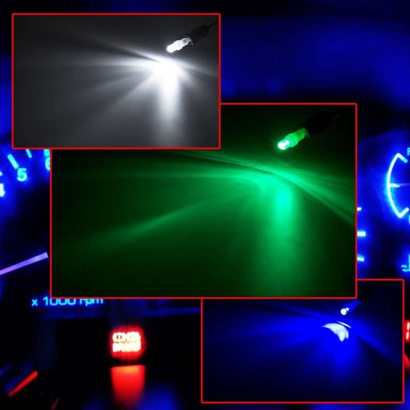 10pcs White T5 LED Car Dash Dashboard Lights 74 73 286 Instrument Cluster Gauge Panel