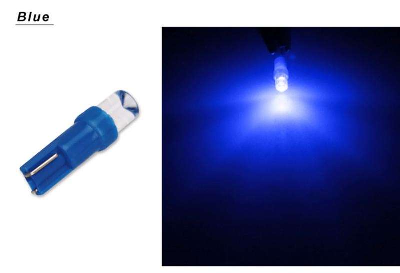 10pcs Blue T5 LED Car Dash Dashboard Lights 74 73 286 Instrument Cluster Gauge Panel