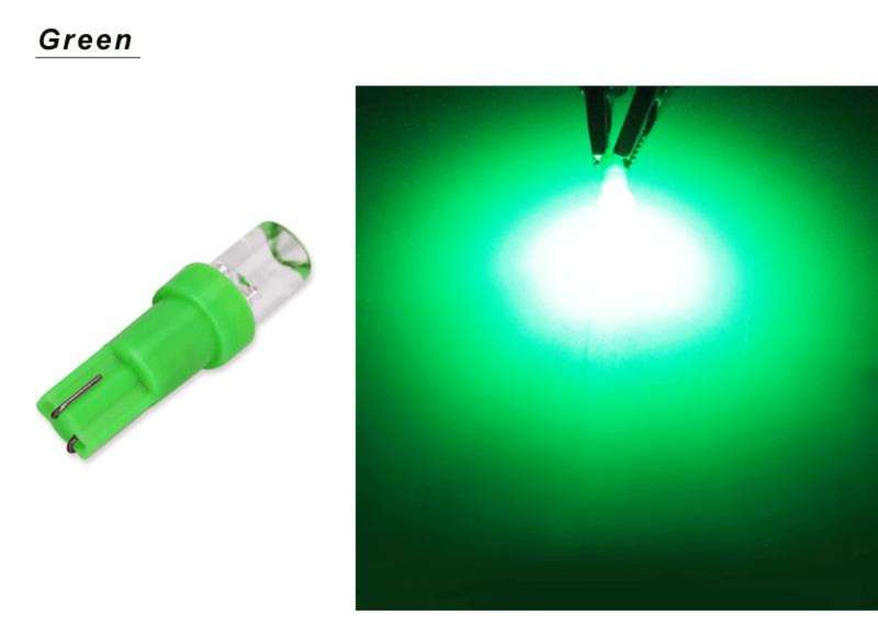 10pcs Green T5 LED Car Dash Dashboard Lights 74 73 286 Instrument Cluster Gauge Panel