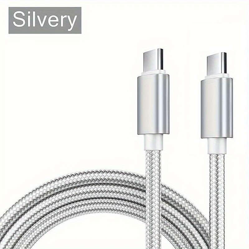 1pc 60W Fast Charging Type-C to Type-C Cable 100cm Compatible with MacBook iPad Xiaomi De