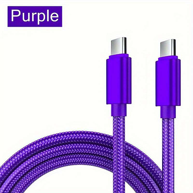 1pc 60W Fast Charging Type-C to Type-C Cable 100cm Compatible with MacBook iPad Xiaomi De