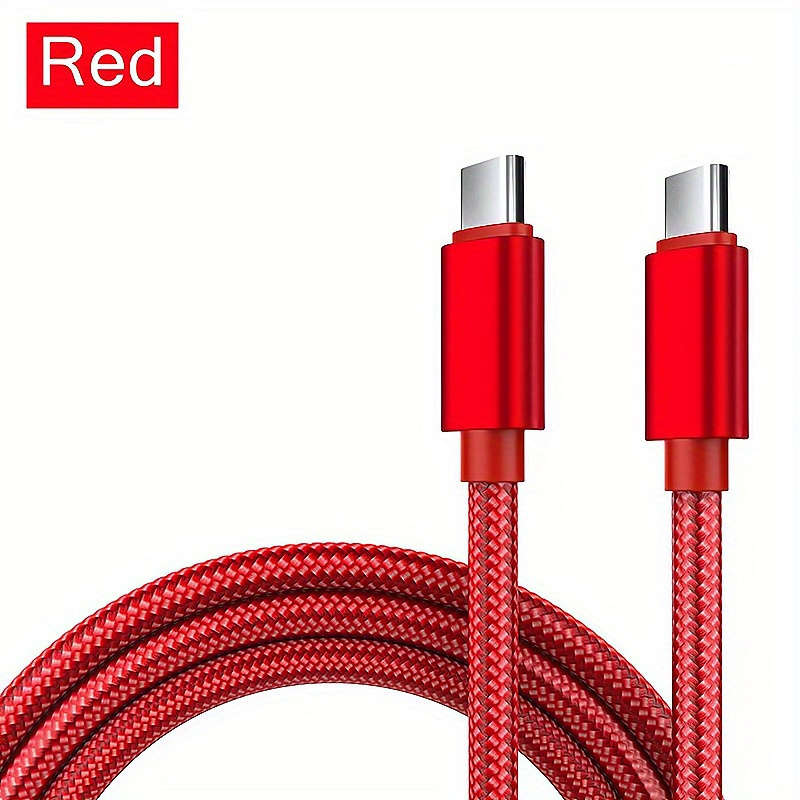 1pc 60W Fast Charging Type-C to Type-C Cable 100cm Compatible with MacBook iPad Xiaomi De