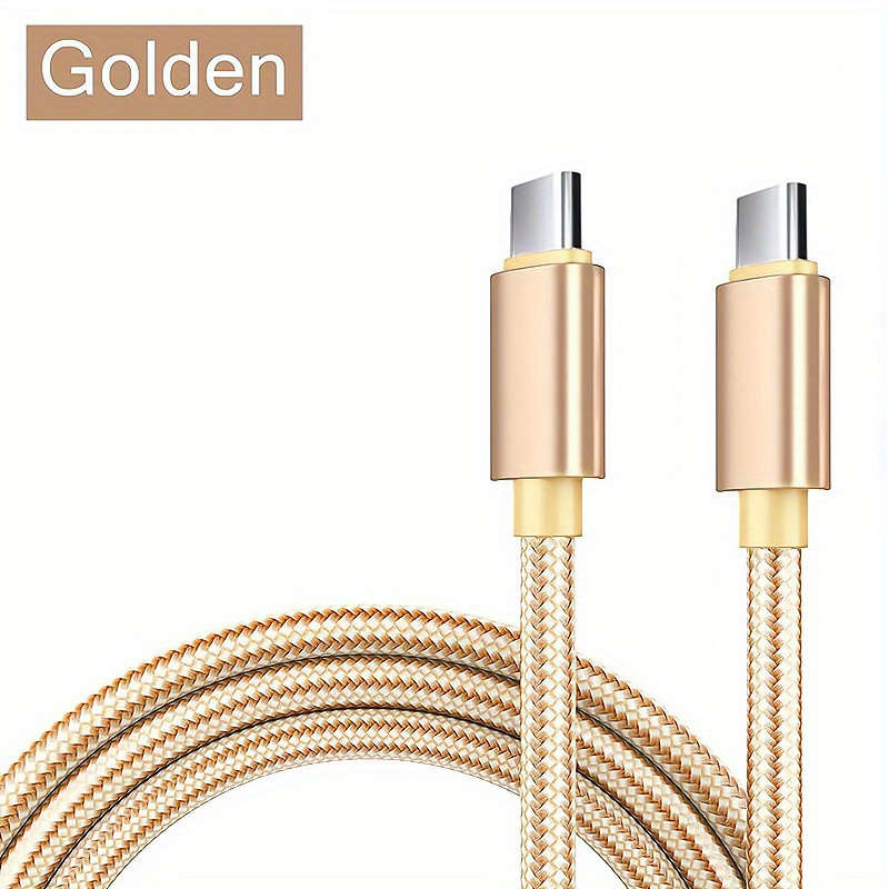 1pc 60W Fast Charging Type-C to Type-C Cable 100cm Compatible with MacBook iPad Xiaomi De