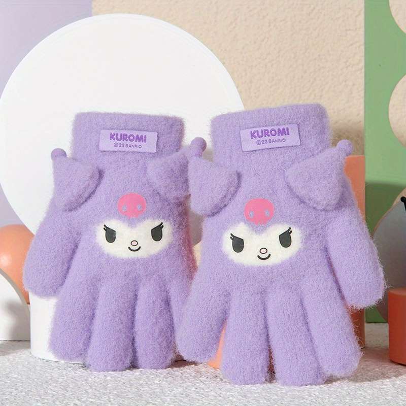Winter Gloves Color Purple Kulomi
