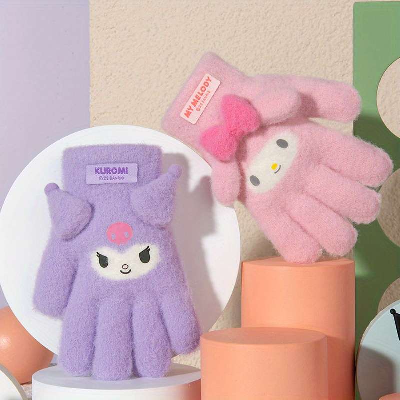 Winter Gloves Color Purple Kulomi
