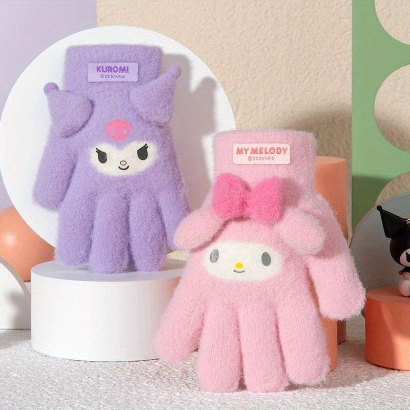 Winter Gloves Color Purple Kulomi