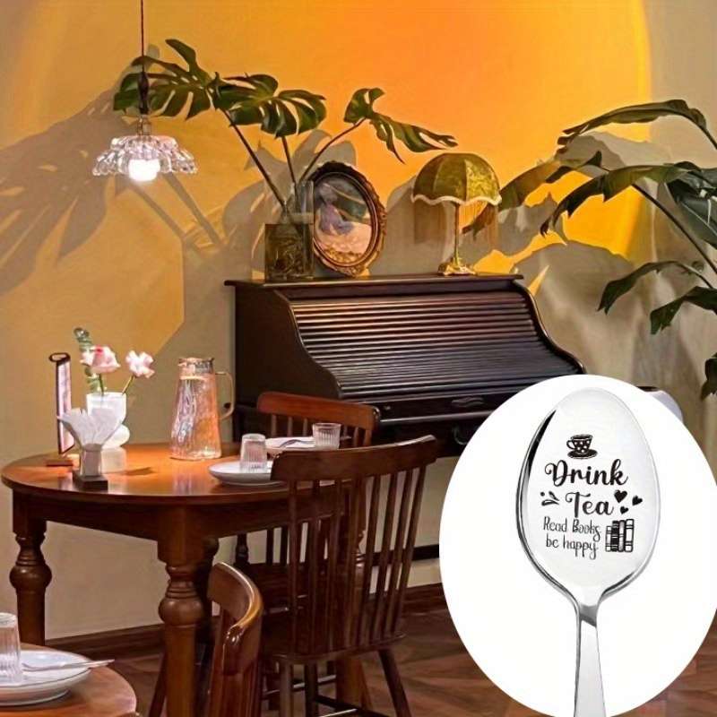 1pc Enjoy The Delightful Combination Of Sipping Tea Immersing In Books And Finding Happiness