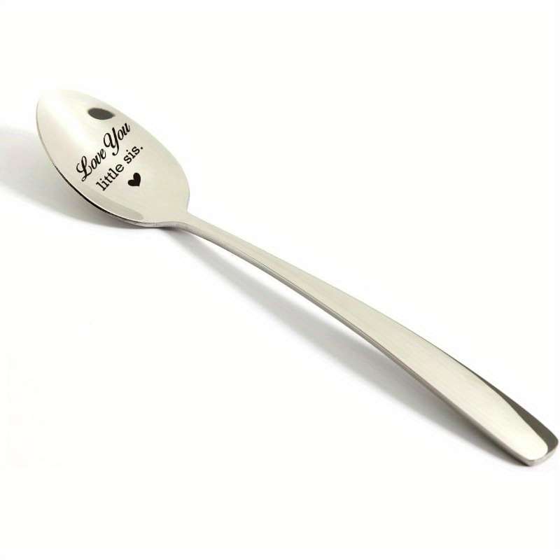1pc Little Sister Gifts Gifts For Little Sister Birthday Gradation Love You Little Sis Spoon