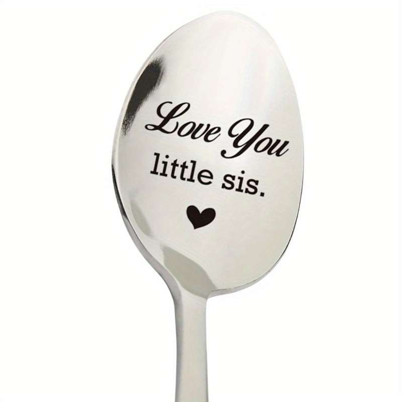 1pc Little Sister Gifts Gifts For Little Sister Birthday Gradation Love You Little Sis Spoon