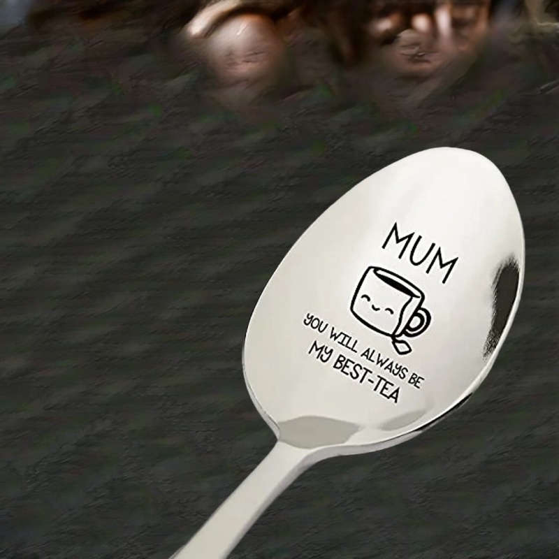 1pc Spoon Mom Gifts From Daughter Son Funny Mum You Will Always Be My Best Tea Spoon Engrave