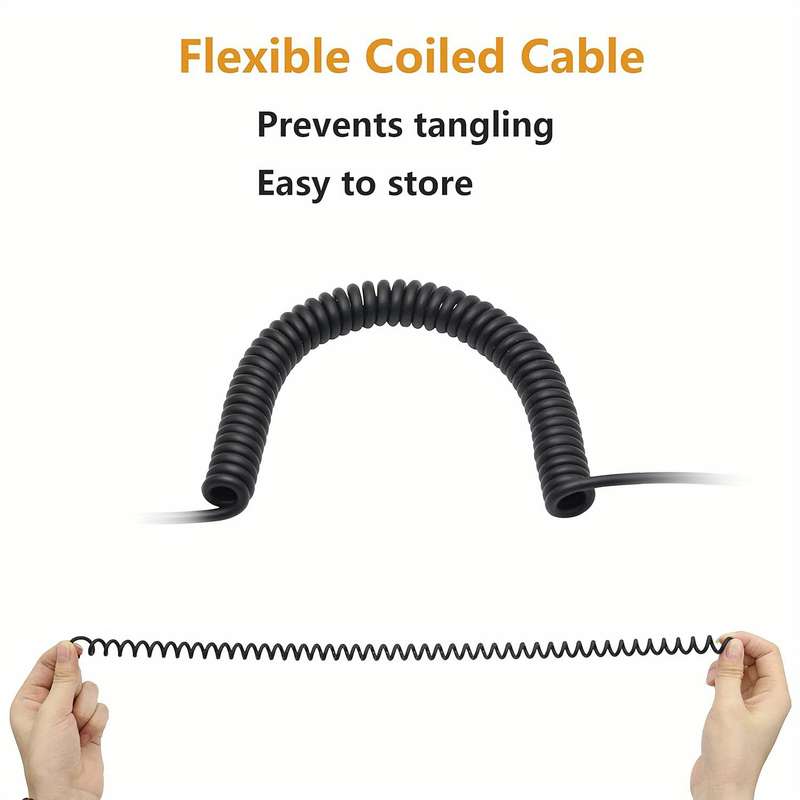 1-Pack 3.5mm Audio Coiled Cable