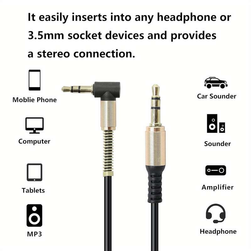 1-Pack 3.5mm Audio Coiled Cable