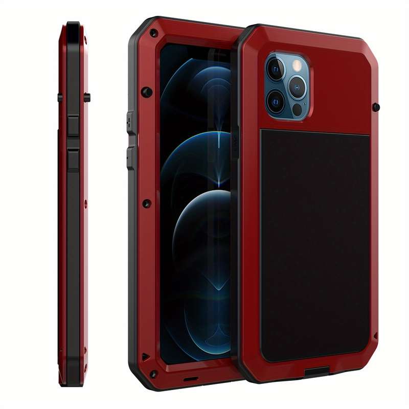 1Pc Red For iPhone 12 Phone Case Phone Cover