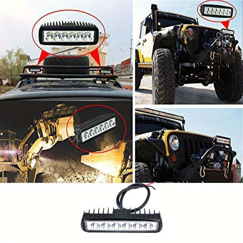 1pcs 18w 6 LED Car Work Light DRL Spotlight High Bright Auto Offroad SUV Truck Headli