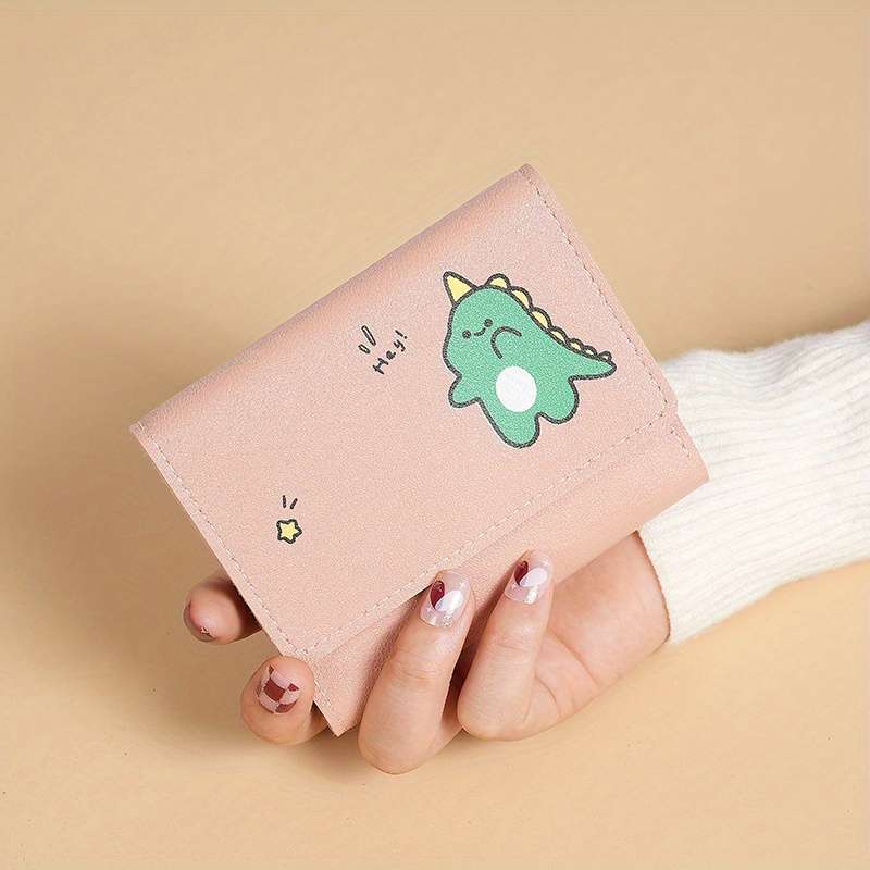 1pc Whimsical Charm Cute Light Blue Cartoon Rabbit Wallet for WomenCompact Trifold Design with