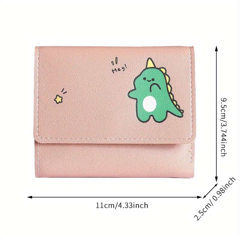 1pc Whimsical Charm Cute Light Blue Cartoon Rabbit Wallet for WomenCompact Trifold Design with