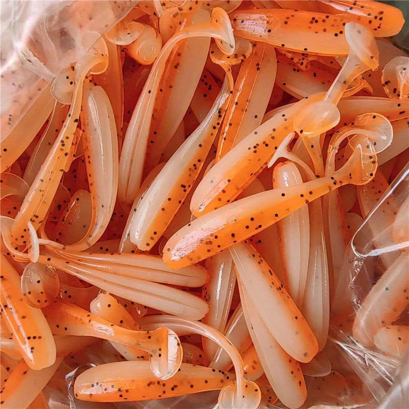 10pcs Soft Fish Baits 0.5g 3.99cm T-tail Soft Worm Artificial Lures for Perch and Shad Fishing