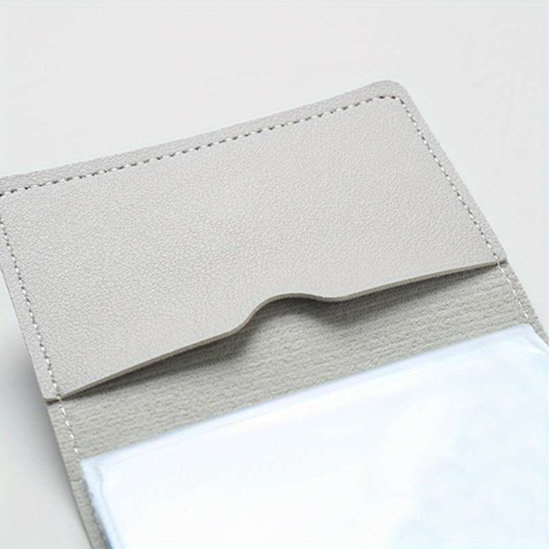 1pc Vintage Bookshelf Cat Print Slim Card Holder with 24 Slots Stylish Synthetic Leather Credit C