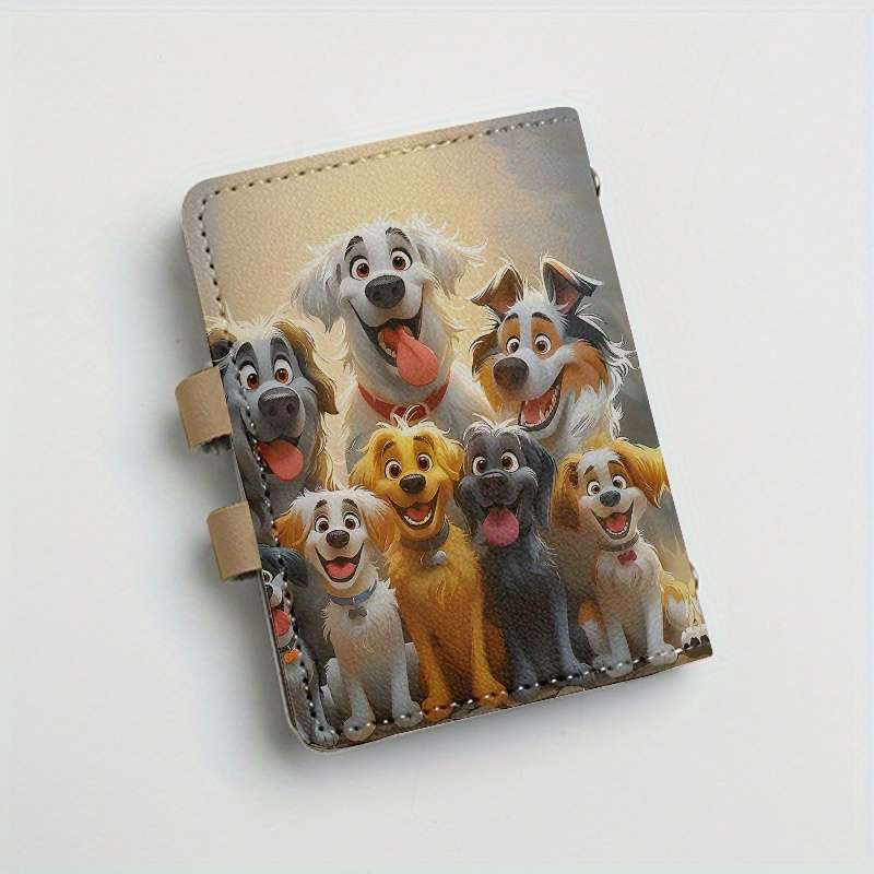 1pc Cartoon Dogs Print Credit Card Holder With 24 Card Sleeves Inside Business Card Holder Card Ca