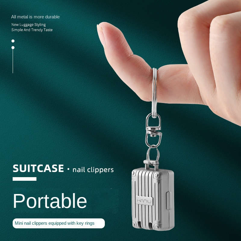 1pc Stainless Steel Fingernail Clippers with Nail File Concave Blade Modern Design Foldable
